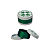 Dichavador De Metal DK Amsterdam White - Verde 4 Folhas - Imagem 1