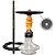 Narguile Completo Marajah Hookah Umbrella Nano - Preto Natural - Imagem 1