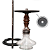 Narguile Completo Marajah Hookah Umbrella Nano - Preto Marrom Brilhante - Imagem 1