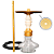 Narguile Completo Marajah Hookah Umbrella Nano - Dourado Branco Fusion - Imagem 1