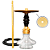 Narguile Completo Marajah Hookah Umbrella Nano - Dourado Marrom Brilhante - Imagem 1