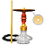 Narguile Completo Marajah Hookah Umbrella Nano - Dourado Vermelho Brilhante - Imagem 1