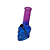 Bong De Vidro DK Mini Skull Colors - Azul/Roxo - Imagem 1