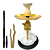 Narguile Completo Econo Hgs - Dourado - Imagem 1