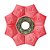 Prato EBS Hookah New Lotus M 22cm - Vermelho/Dourado - Imagem 1