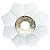 Prato EBS Hookah New Lotus G 27cm - Branco/Dourado - Imagem 1