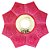 Prato EBS Hookah Zamac Lotus M 22cm - Rosa Escuro/Dourado - Imagem 1