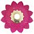 Prato EBS Hookah One P 18cm - Rosa Escuro/Dourado - Imagem 1