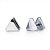 Brinco Masculino Triângulo  - Preto e Prata  - PAR - Imagem 4