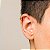 Piercing Encaixe Masculino Duplo 18k Folheado a Ouro (1Peça) - Imagem 2