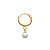 Brinco Masculino Argola Folheado a Ouro 18k Com Pérola - 1 peça - Imagem 1