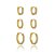 Argola Folheado a Ouro 18k  Max - Cravejado em Zircônia - 1 Par - Imagem 1