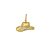 Pingente de Ouro Masculino Chapéu Folheado - Imagem 1