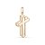 Pingente de Ouro Masculino Cruz 3D Folheado - Imagem 1