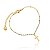 Pulseira Masculina Cruz e Bolinhas Dourado - Ajustável - Imagem 1