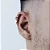 Piercing / Brinco Masculino de Pressão Cruz  - 1 PEÇA (Não é o par) - Imagem 2