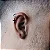 Piercing / Brinco Masculino de Pressão Cruz  - 1 PEÇA (Não é o par) - Imagem 3
