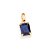 Pingente Folheado a Ouro 18k Rommanel Cristal Azul - Imagem 1