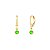Brinco De Argola Pedra Verde 18k - PAR - Imagem 1