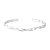 Bracelete Masculino de Ródio Prata Oval 2mm - Imagem 1