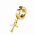 Brinco Ankh Dourado Pressão - PAR - Imagem 1