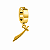 Brinco Masculino de Pressão Espada de Iansã Dourado - PAR - Imagem 1