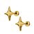 Brinco Masculino Estrela Minimalista Dourado - PAR - Imagem 1