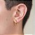 Brinco Masculino Feminino Argola 15mm Dourado Aço Cirúrgico - PAR - Imagem 2