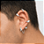Ear Cuff Garras Prateado - 1 Peça (Não é o PAR) - Imagem 1