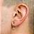 Brinco Masculino Argola Caveira Folheado a ouro 18k - PAR - Imagem 1