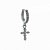 Brinco Argola de Prata 925 Cravejado em Zircônia com cruz - 1 Peça (Não é o Par) - Imagem 4