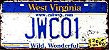 Placa Decorativa West Virginia 15x30 - Imagem 1
