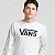 CAMISETA VANS CLASSIC MANGA LONGA  WHITE BLACK - Imagem 3