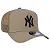 Boné New Era 9FORTY A-Frame Trucker Snapback MLB New York Yankees Aba Curva Cáqui - Imagem 3
