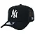 Boné New Era 9FORTY A-Frame Trucker Snapback MLB New York Yankees Aba Curva Preto - Imagem 1