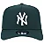 Boné New Era 9FORTY A-Frame Snapback MLB New York Yankees Aba Curva Verde - Imagem 1