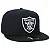 Boné New Era 59FIFTY Aba Reta NFL Las Vegas Raiders 7 3/8 - Imagem 3