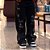Calça Jeans Feminina Wide Leg Destroyed – Preta - Imagem 3