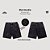 Bermuda Trip Side Jeans Baggy Preto Marmorizado – Bordado Aplique - Imagem 1
