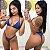 Conjunto biquíni fio dental marquinha Azul - Imagem 1