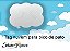 Tag nuvem papelão para bico de pato e laços 09x6,5cm - Imagem 1