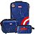 Kit Mala Escolar 03 Rodinhas Avengers - Azul - Imagem 1