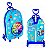Mochila Escolar de Rodinhas Divertidamente Roleta Azul 3D Maxtoy + Lancheira - Imagem 3