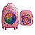 Mochila Escolar de Rodinhas Divertidamente Roleta Rosa 3D Maxtoy + Lancheira - Imagem 1