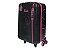 Kit Mala Escolar 03 Rodinhas Barbie Pink Style Black - Imagem 2