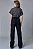 CALCA WIDE LEG EM SARJA COM ELASTANO PRETO - Imagem 2