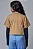 BLUSA BOXY OVER EM MEIA MALHA BEGE ESCURO - Imagem 4
