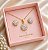 COLAR E BRINCO FLOR ZIRCÔNIA - CONJUNTO FOLHEADO OURO 1038CRISTAL - Imagem 4