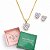 COLAR E BRINCO CORAÇÃO CRISTAL - CONJUNTO FOLHEADO OURO 1029CRISTAL - Imagem 1