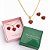 COLAR E BRINCO STRASS CORAÇÃO VERMELHO - CONJUNTO FOLHEADO OURO 1048VERMELHO - Imagem 1